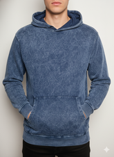 Vintage Acid Wash Hoodie – Blue Haze
