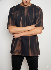 Midnight Ember Tie-Dye T-Shirt – Charcoal Flame