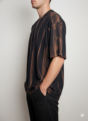 Midnight Ember Tie-Dye T-Shirt – Charcoal Flame