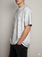 Vintage Wash Oversized T-Shirt – Stone White