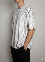 Earthline Drift Tie-Dye T-Shirt – Brown & White