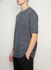 Vintage Wash Oversized T-Shirt - Grey