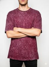 Vintage Wash Oversized T-Shirt – Maroon