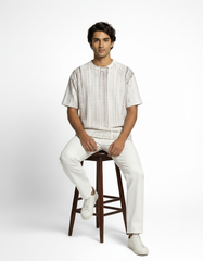 Earthline Drift Tie-Dye T-Shirt – Brown & White [240 GSM]