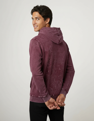 Vintage Acid Wash Hoodie – Maroon Mist [300 GSM]
