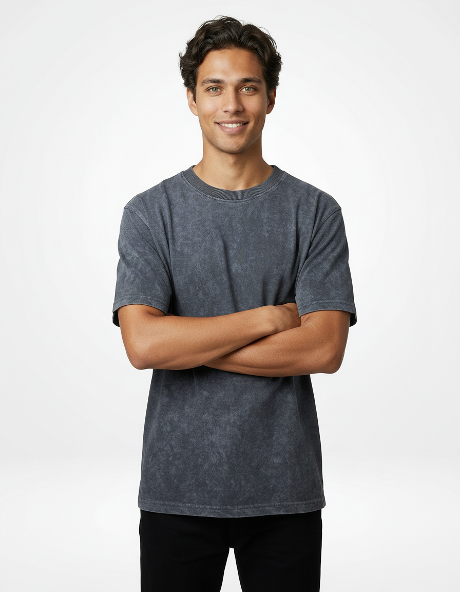 Vintage Wash Oversized T-Shirt - Grey [240 GSM]