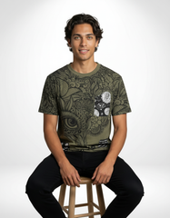 Mystic Vision Graphic T-Shirt – Olive Green [240 GSM]