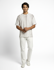 Earthline Drift Tie-Dye T-Shirt – Brown & White [240 GSM]