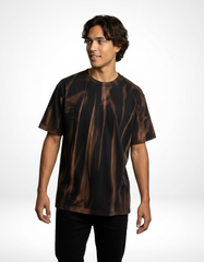 Midnight Ember Tie-Dye T-Shirt – Charcoal Flame [240 GSM]