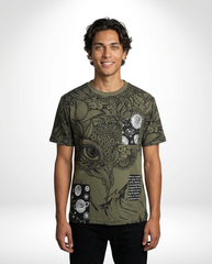 Mystic Vision Graphic T-Shirt – Olive Green [240 GSM]