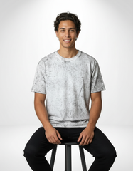 Vintage Wash Oversized T-Shirt – Stone White [240 GSM]