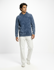 Vintage Acid Wash Hoodie – Blue Haze [300 GSM]