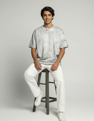 Vintage Wash Oversized T-Shirt – Stone White [240 GSM]