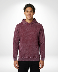 Vintage Acid Wash Hoodie – Maroon Mist [300 GSM]