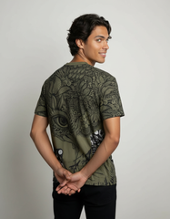 Mystic Vision Graphic T-Shirt – Olive Green [240 GSM]