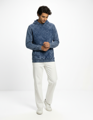 Vintage Acid Wash Hoodie – Blue Haze [300 GSM]