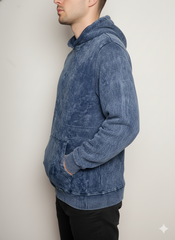 Vintage Acid Wash Hoodie – Blue Haze