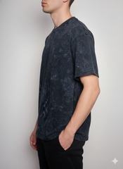 Vintage Wash Oversized T-Shirt – Charcoal Black
