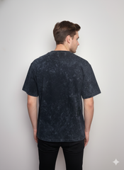 Vintage Wash Oversized T-Shirt – Charcoal Black