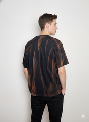 Midnight Ember Tie-Dye T-Shirt – Charcoal Flame