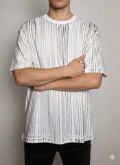 Earthline Drift Tie-Dye T-Shirt – Brown & White