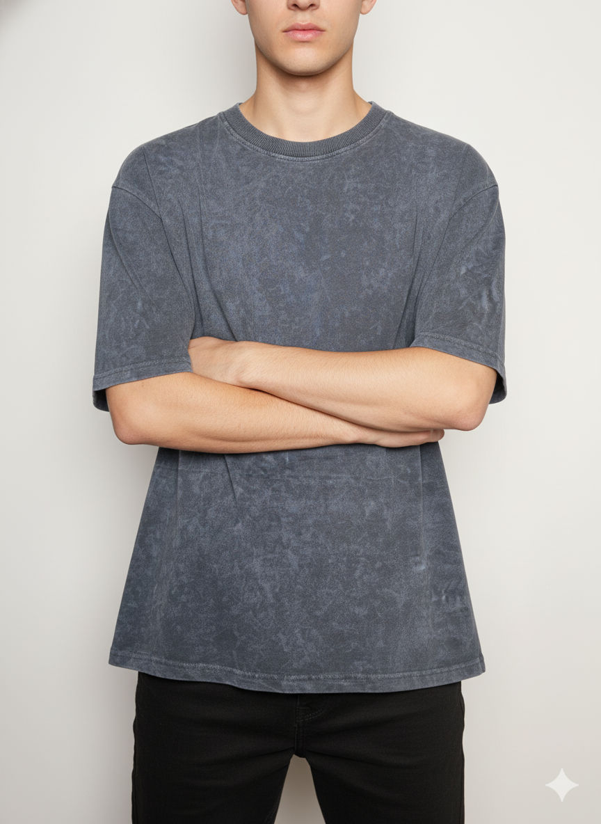 Vintage Wash Oversized T-Shirt - Grey