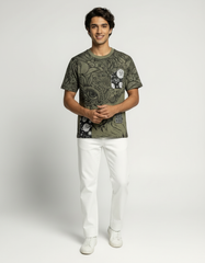 Mystic Vision Graphic T-Shirt – Olive Green [240 GSM]