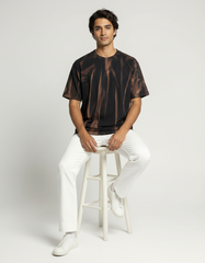 Midnight Ember Tie-Dye T-Shirt – Charcoal Flame [240 GSM]