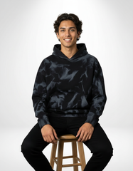 Smokewave French Terry Hoodie – Washed Charcoal [300 GSM]