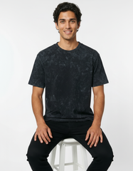 Vintage Wash Oversized T-Shirt – Charcoal Black [240 GSM]