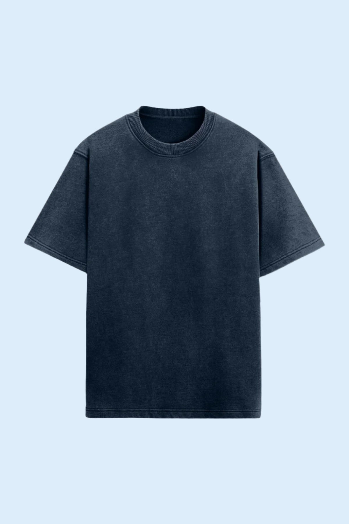 Vintage Acid Wash Oversized Tee – Midnight Blue