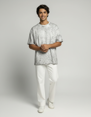 Vintage Wash Oversized T-Shirt – Stone White [240 GSM]