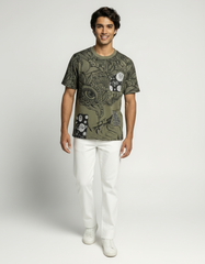 Mystic Vision Graphic T-Shirt – Olive Green [240 GSM]