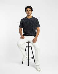 Vintage Wash Oversized T-Shirt – Charcoal Black [240 GSM]